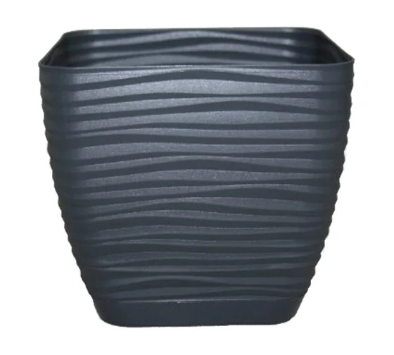 Кашпо Сахара 2л квадр антрацит