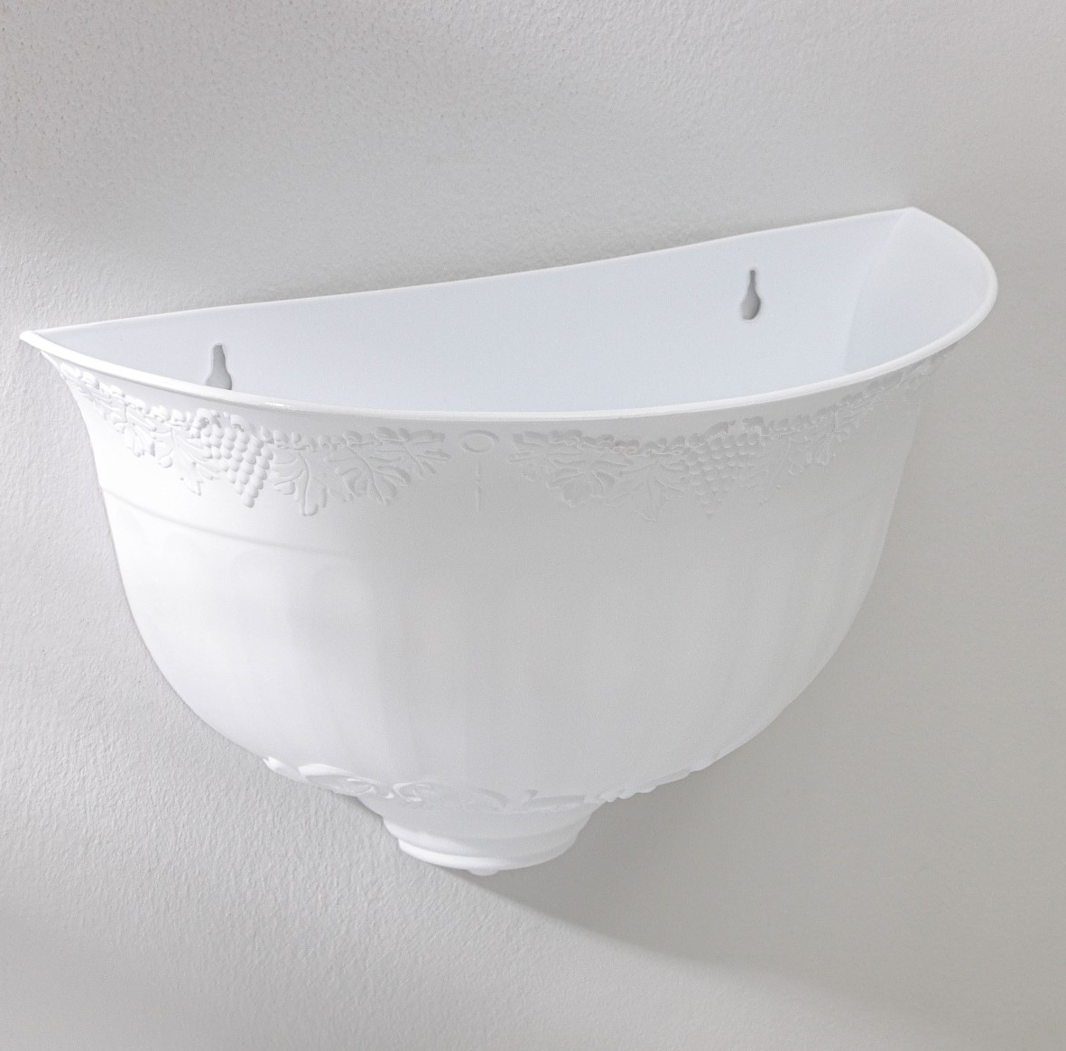 Кашпо Ангара настенное 26см белый