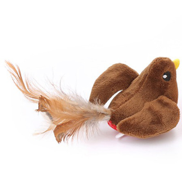 Игрушка для кошек Чистый Котик Курочка с вибрацией,9см 
