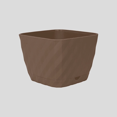 Кашпо Классика 15л кофе с молоком квадр.