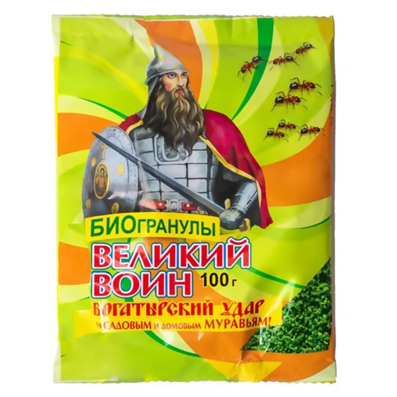 Гранулы Великий Воин БИО от муравьев,100гр