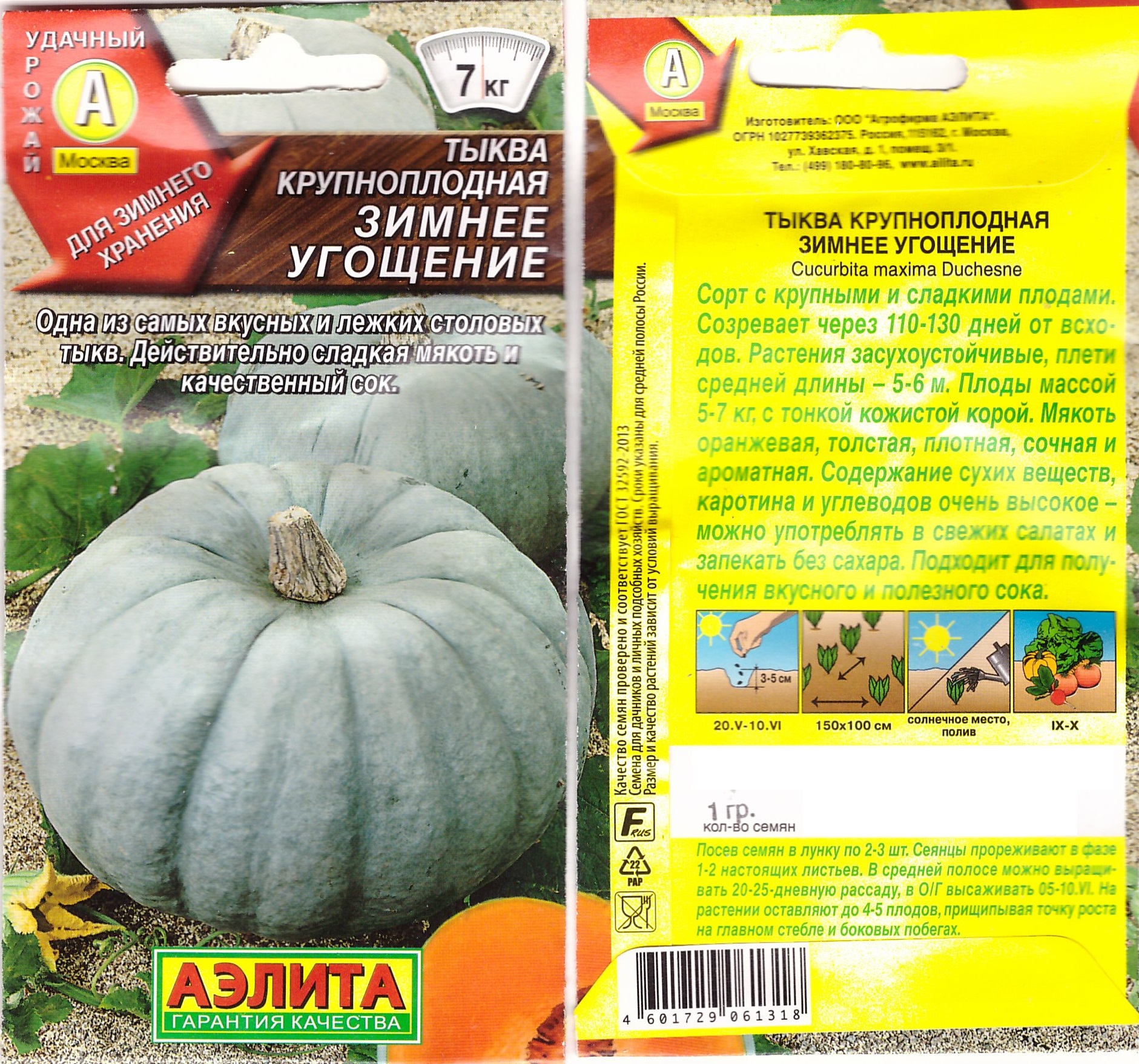 Тыква Зимнее угощение 1г