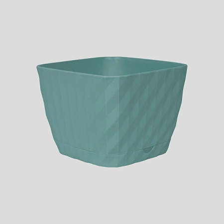 Кашпо Классика 4,5л зеленый мятный квадр.