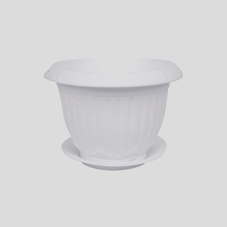 Кашпо Байкал Люкс 2л +подд белый